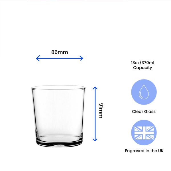 Engraved 13oz/384ml Toughened Tubo Hiball Glass, Any Message for Any Occasion - Image 4