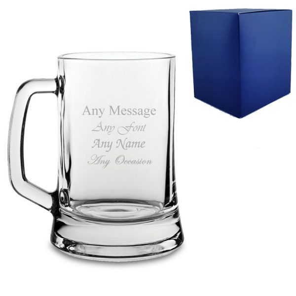 Engraved 16oz Beer Tankard with Gift Box