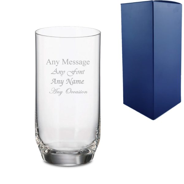 Engraved 300ml Orbit Crystalite High Ball With Gift Box