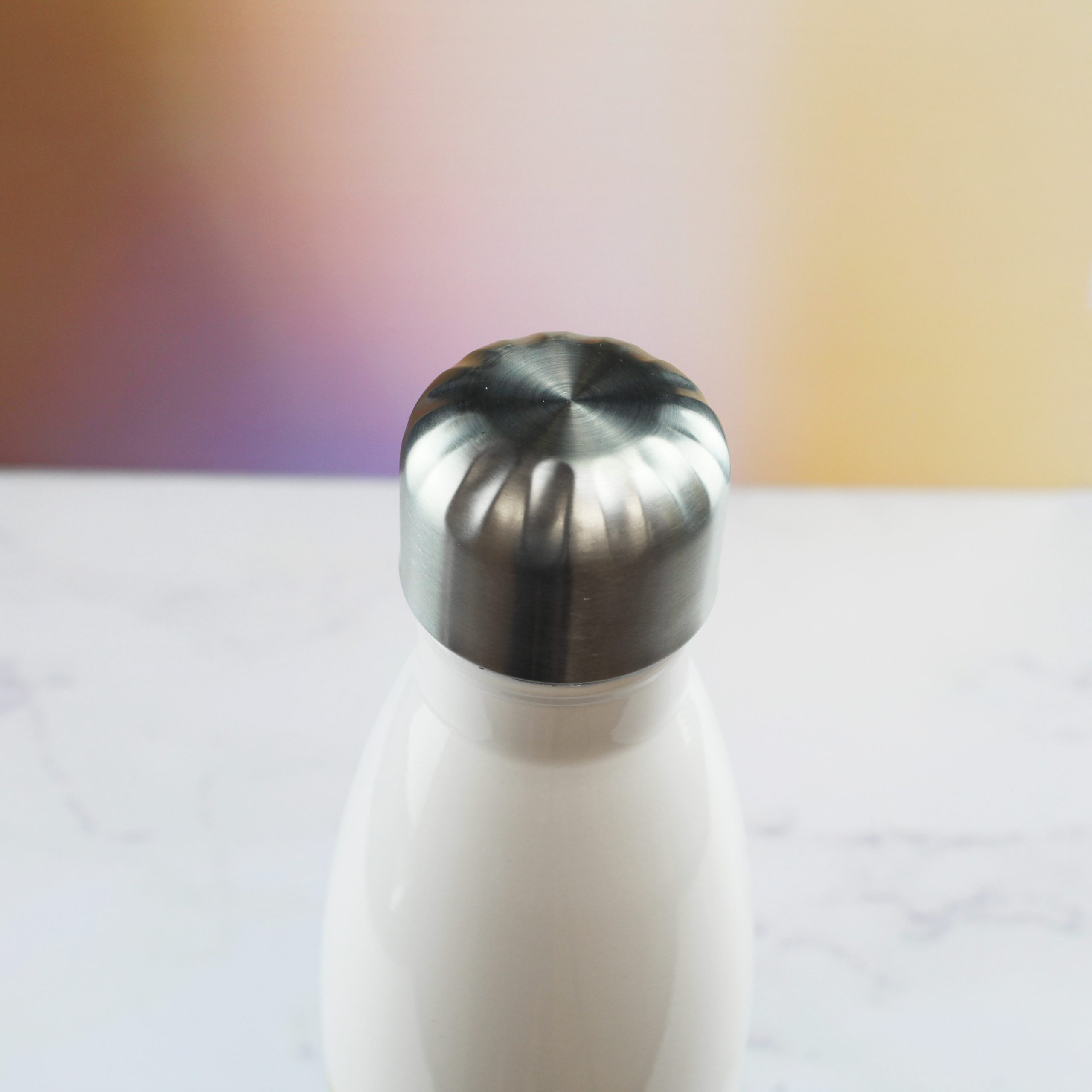 Printed White Thermal Bottle, Any Message, Stainless Steel 500ml/17oz - Image 4
