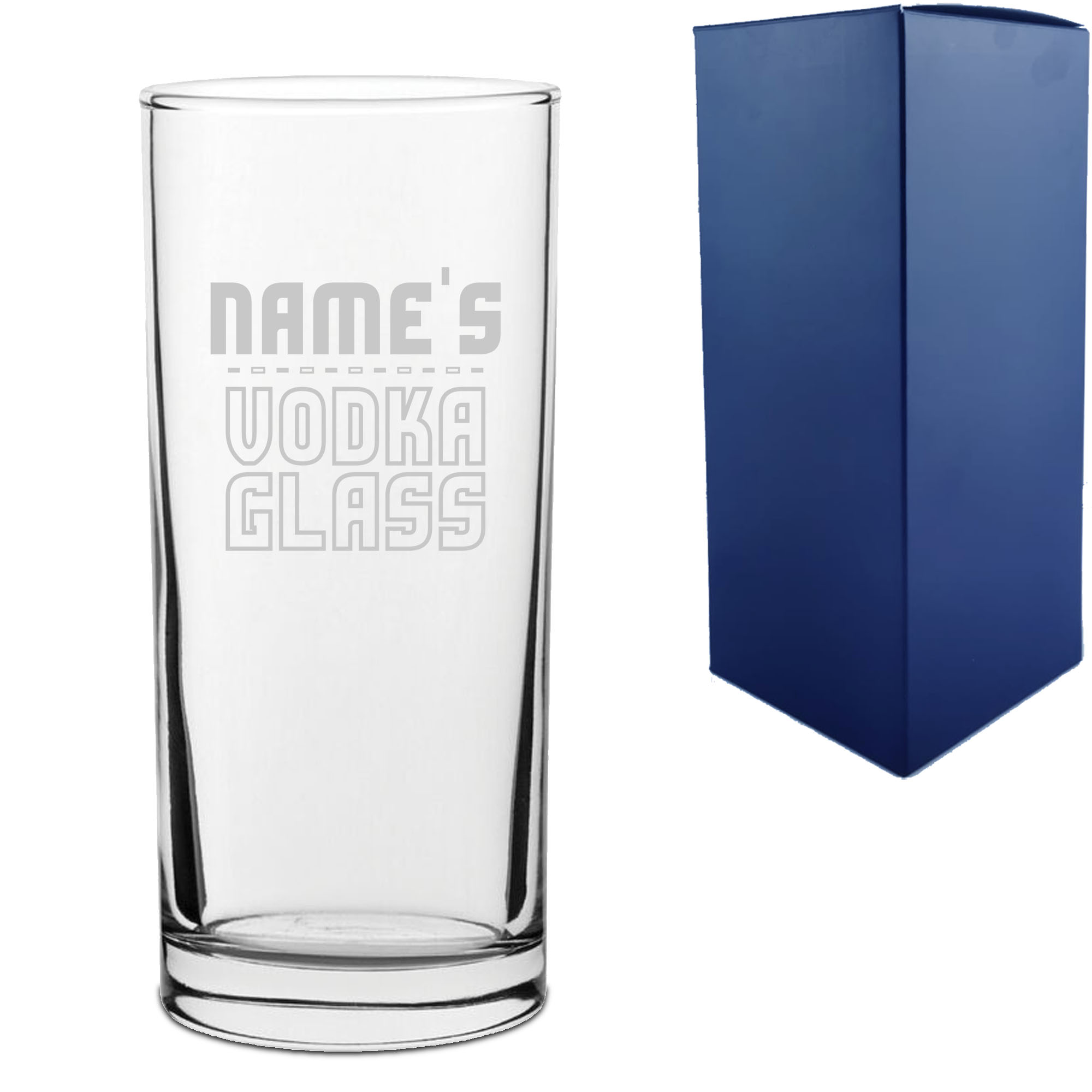 Personalised Engraved Vodka Hiball Glass with 'Name's Vodka Glass' Design - Image 2