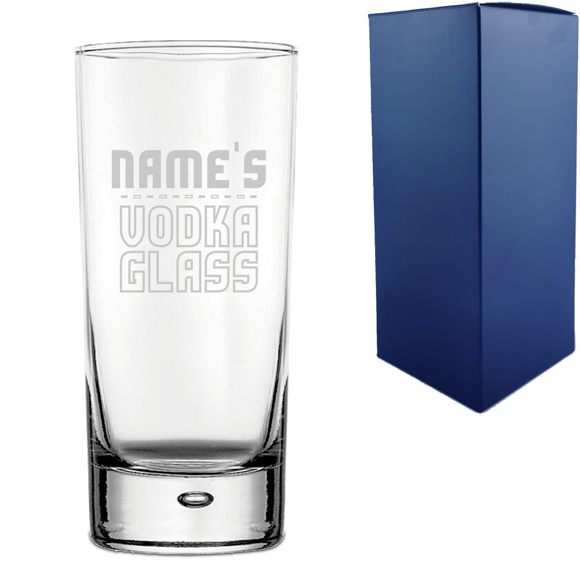 Personalised Engraved Vodka Bubble Hiball with 'Name's Vodka Glass' Design - Image 2