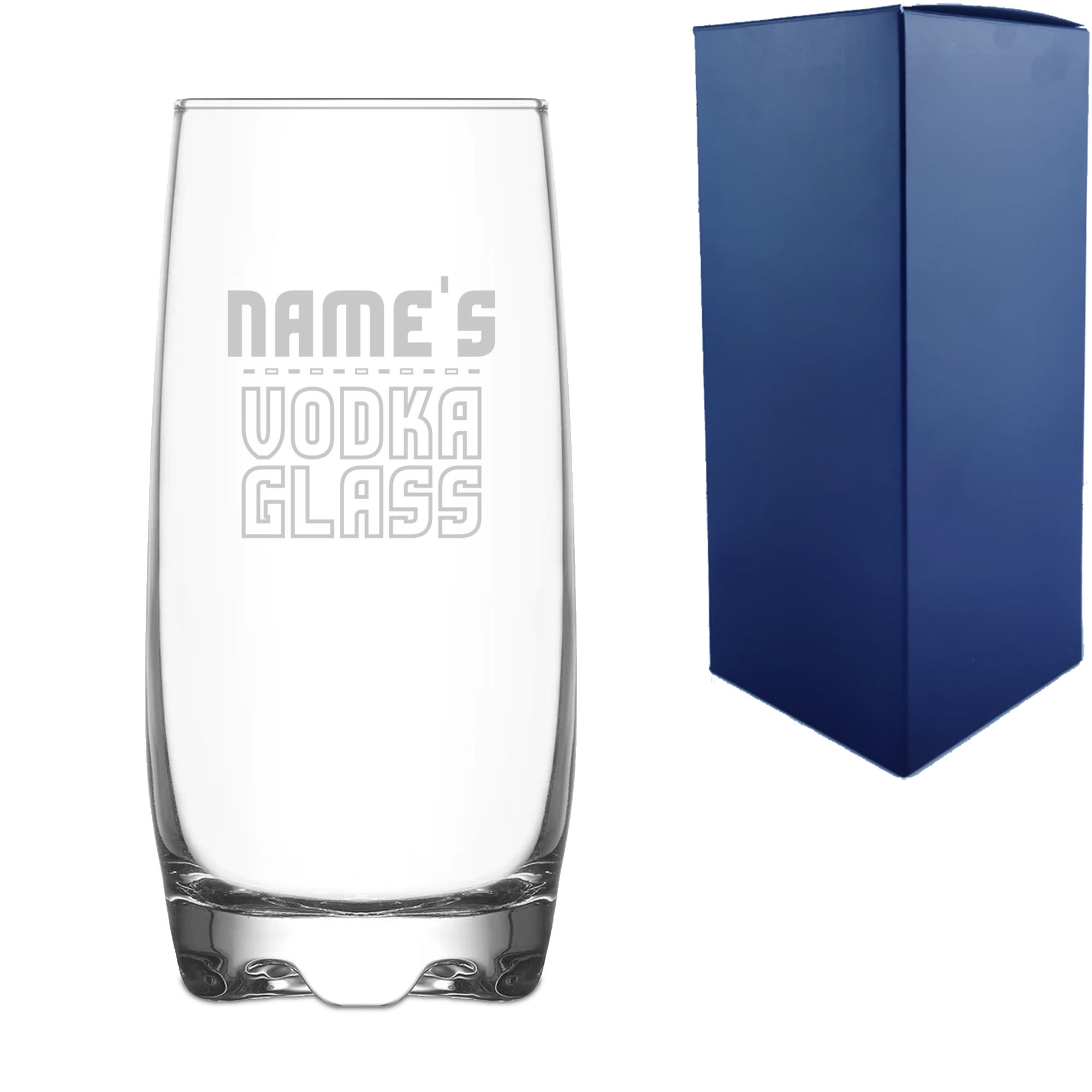 Personalised Engraved Vodka Adora Hiball with 'Name's Vodka Glass' Design - Image 2
