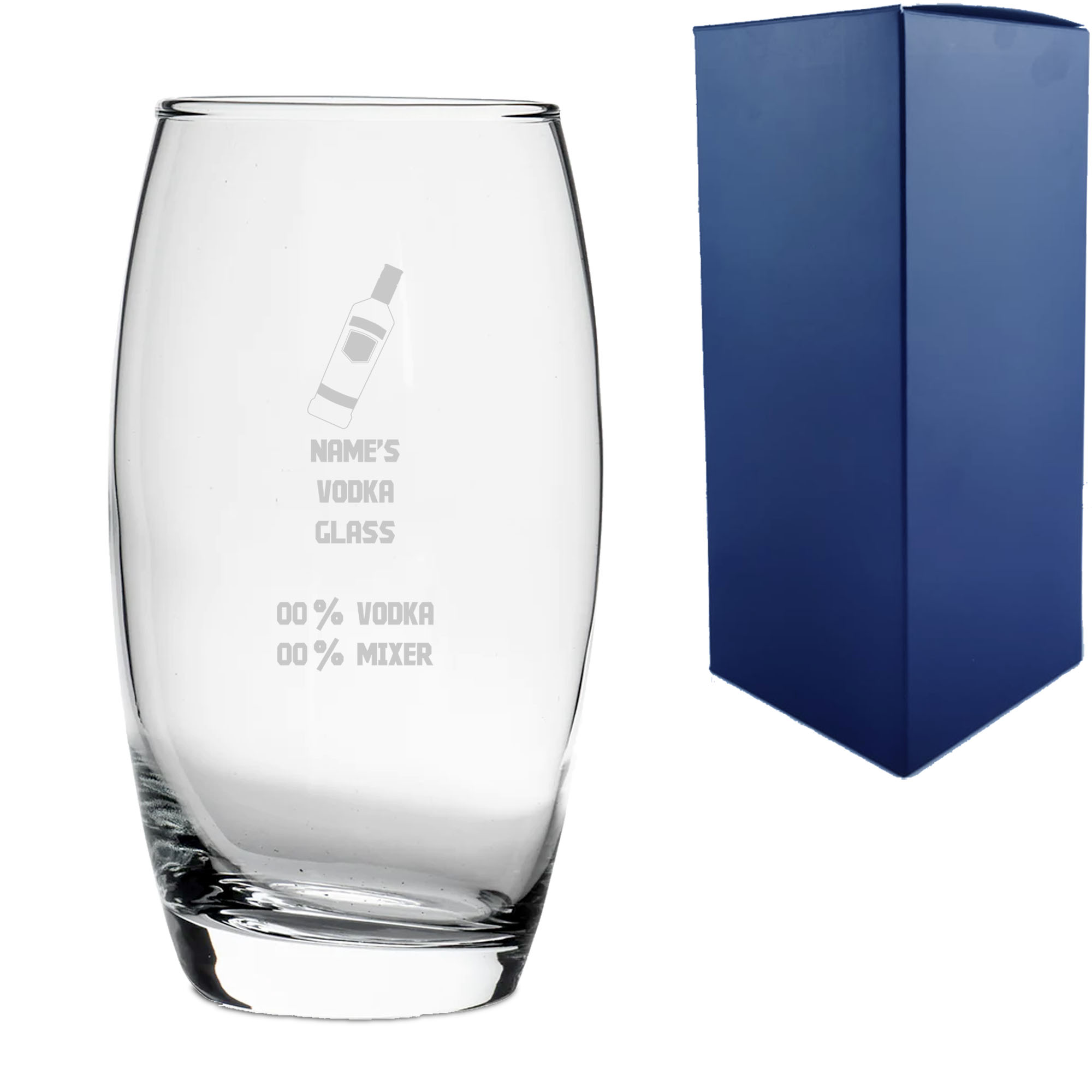 Personalised Engraved Vodka Tondo Hiball with 'Name's Vodka Glass and Mixer' Design - Image 2