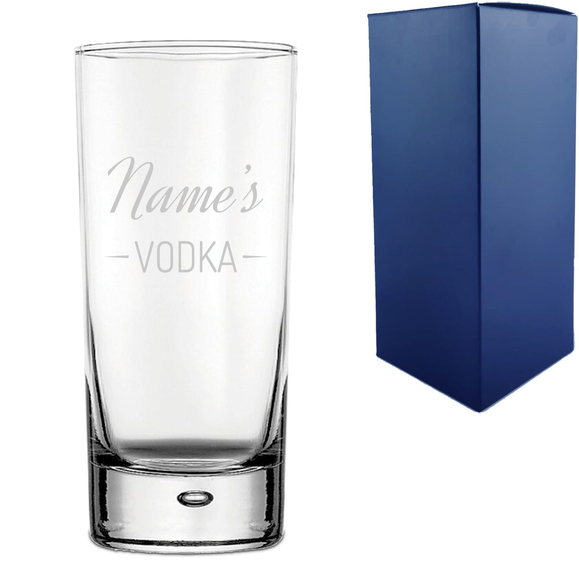 Personalised Engraved Novelty Vodka Bubble Hiball with 'Name's Vodka' Design - Image 3