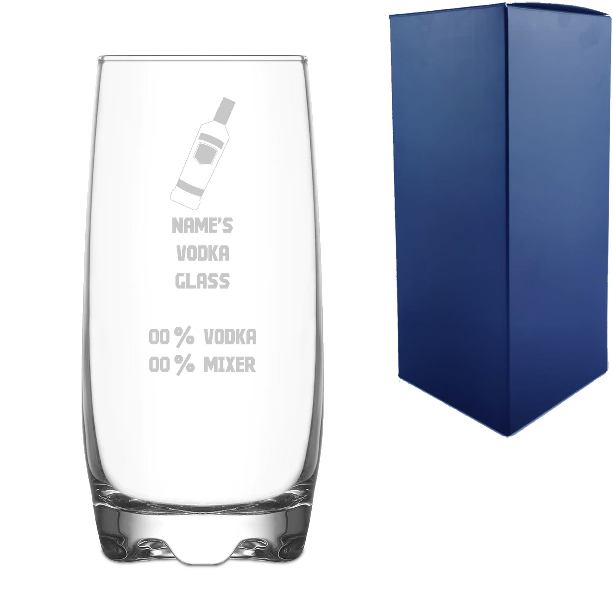 Personalised Engraved Vodka Adora Hiball with 'Name's Vodka Glass and Mixer' Design - Image 3