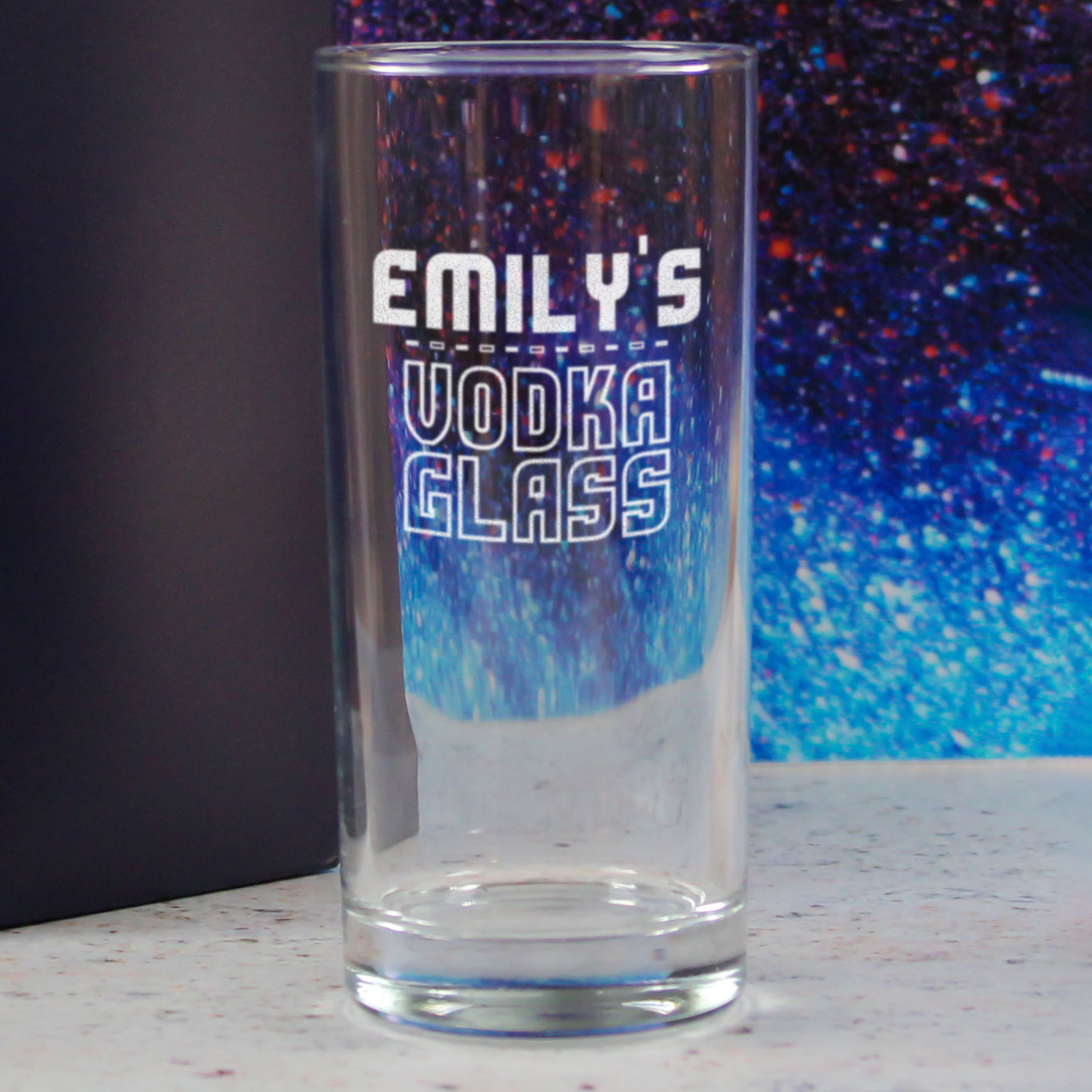 Personalised Engraved Vodka Hiball Glass with 'Name's Vodka Glass' Design - Image 4