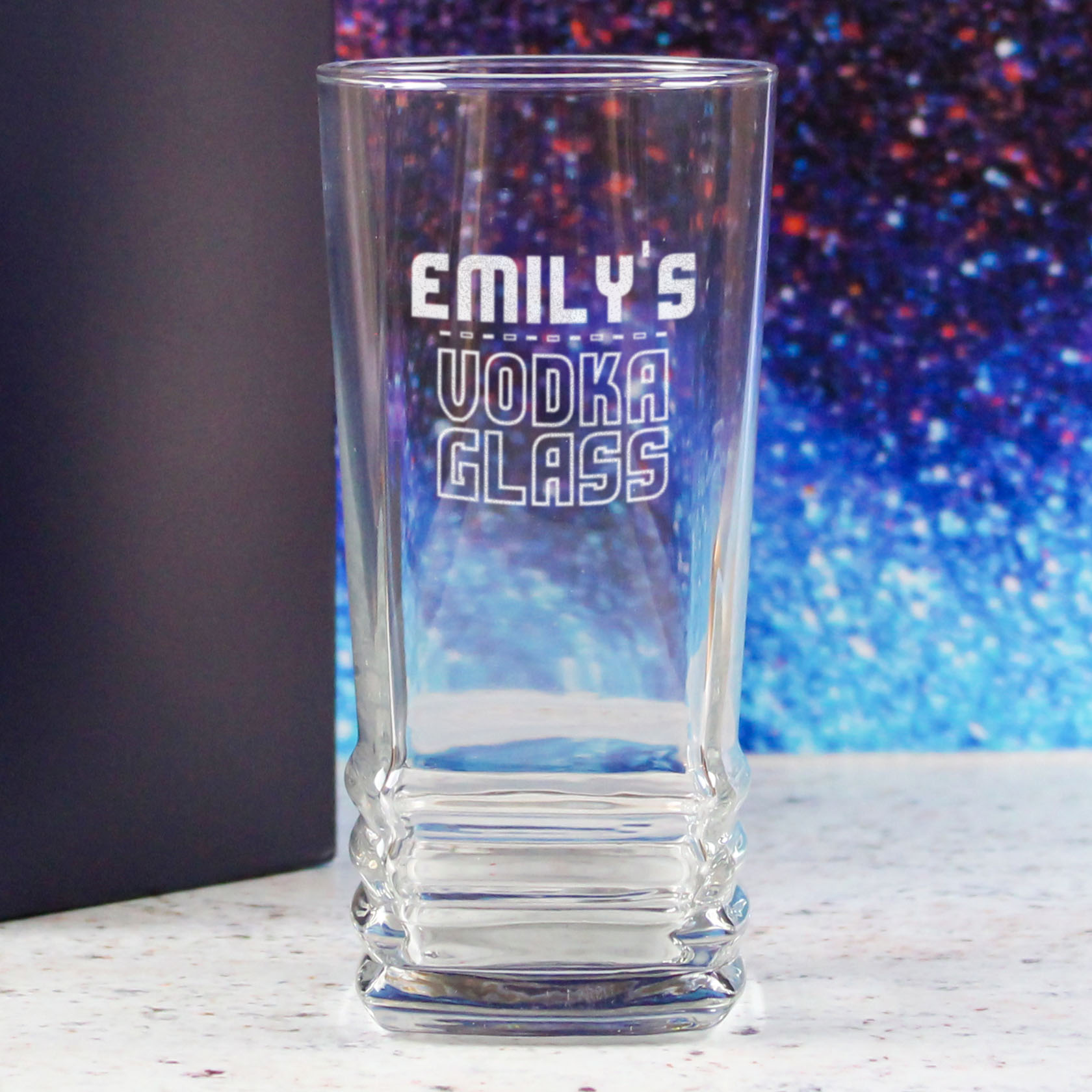 Personalised Engraved Vodka Elegan Hiball with 'Name's Vodka Glass' Design - Image 4