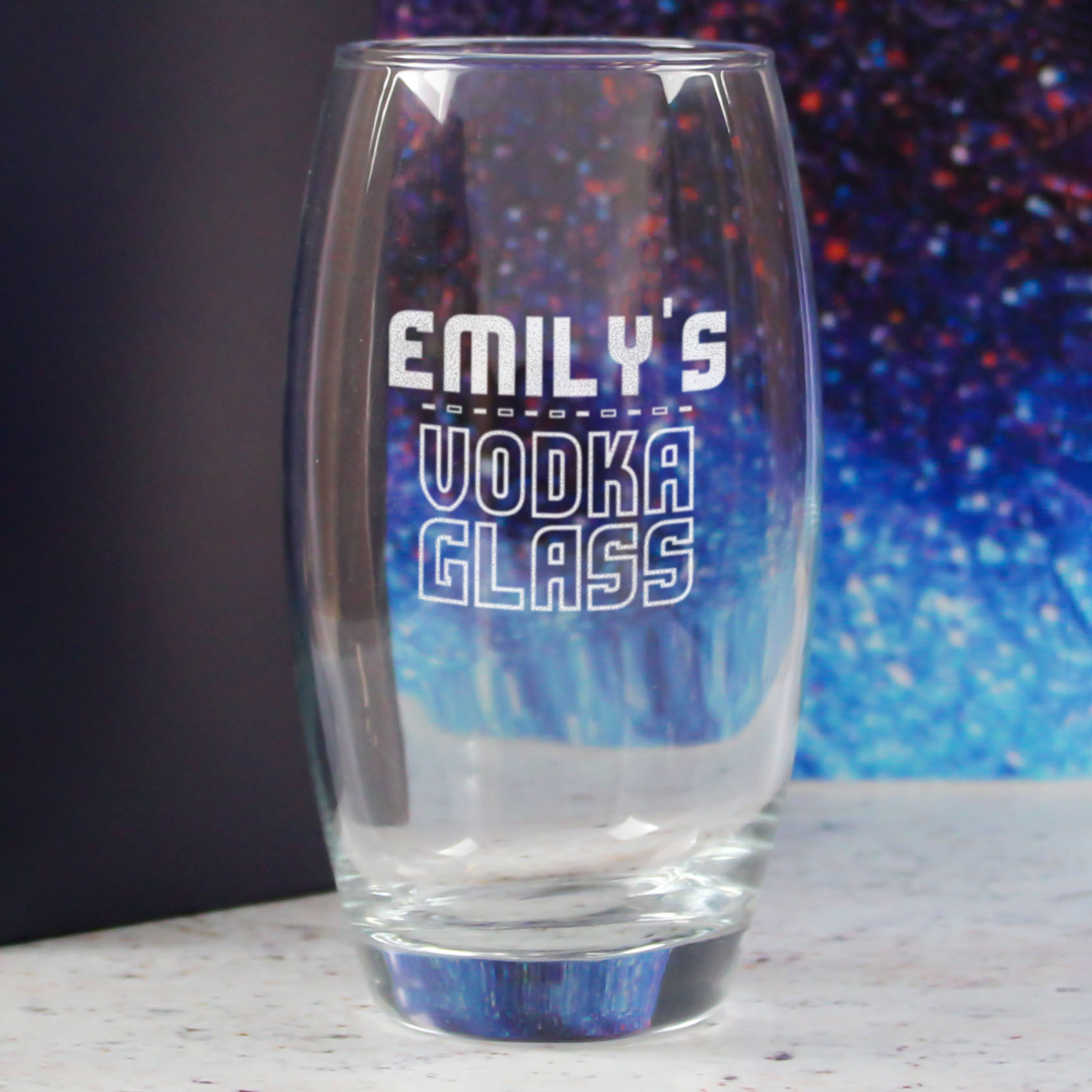 Personalised Engraved Vodka Tondo Hiball with 'Name's Vodka Glass' Design - Image 4