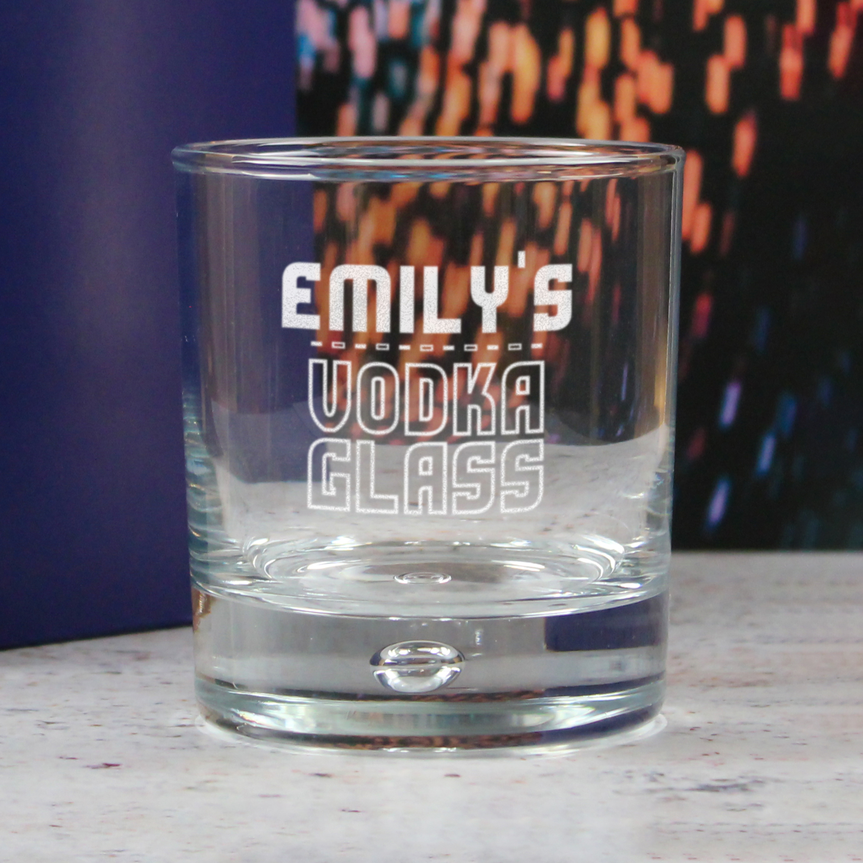 Personalised Engraved Vodka Bubble Tumbler with 'Name's Vodka Glass' Design - Image 4