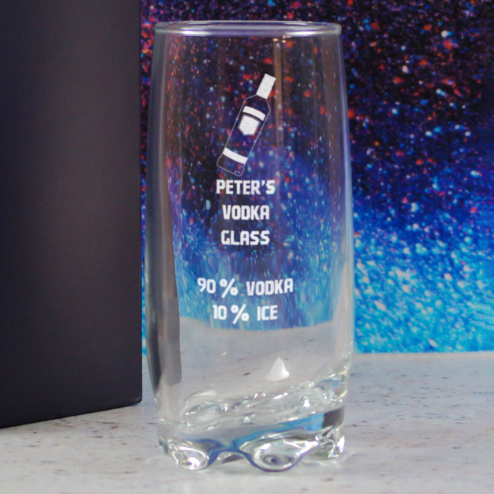 Personalised Engraved Vodka Adora Hiball with 'Name's Vodka Glass and Mixer' Design - Image 4