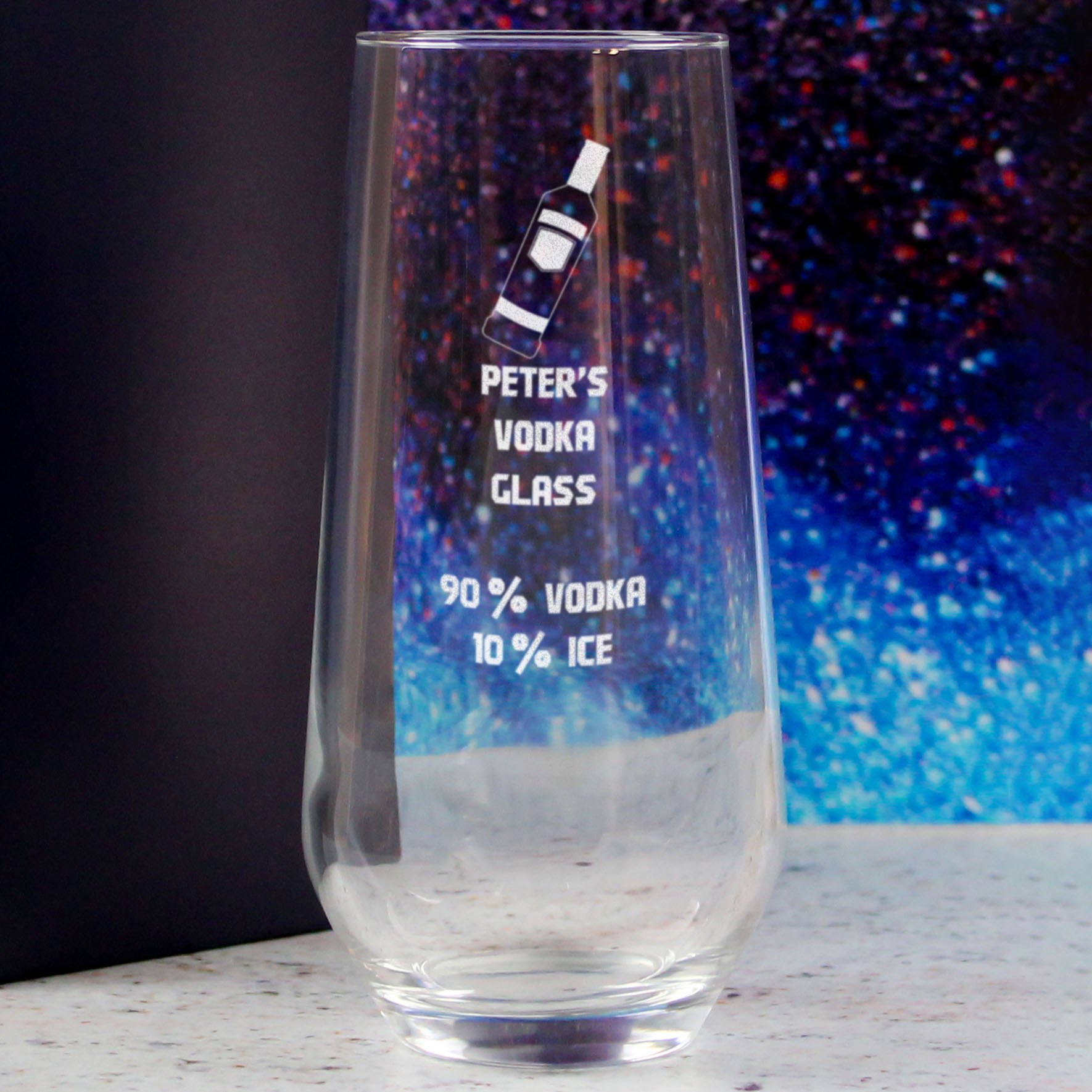 Personalised Engraved Vodka Lima Hiball with 'Name's Vodka Glass and Mixer' Design - Image 4