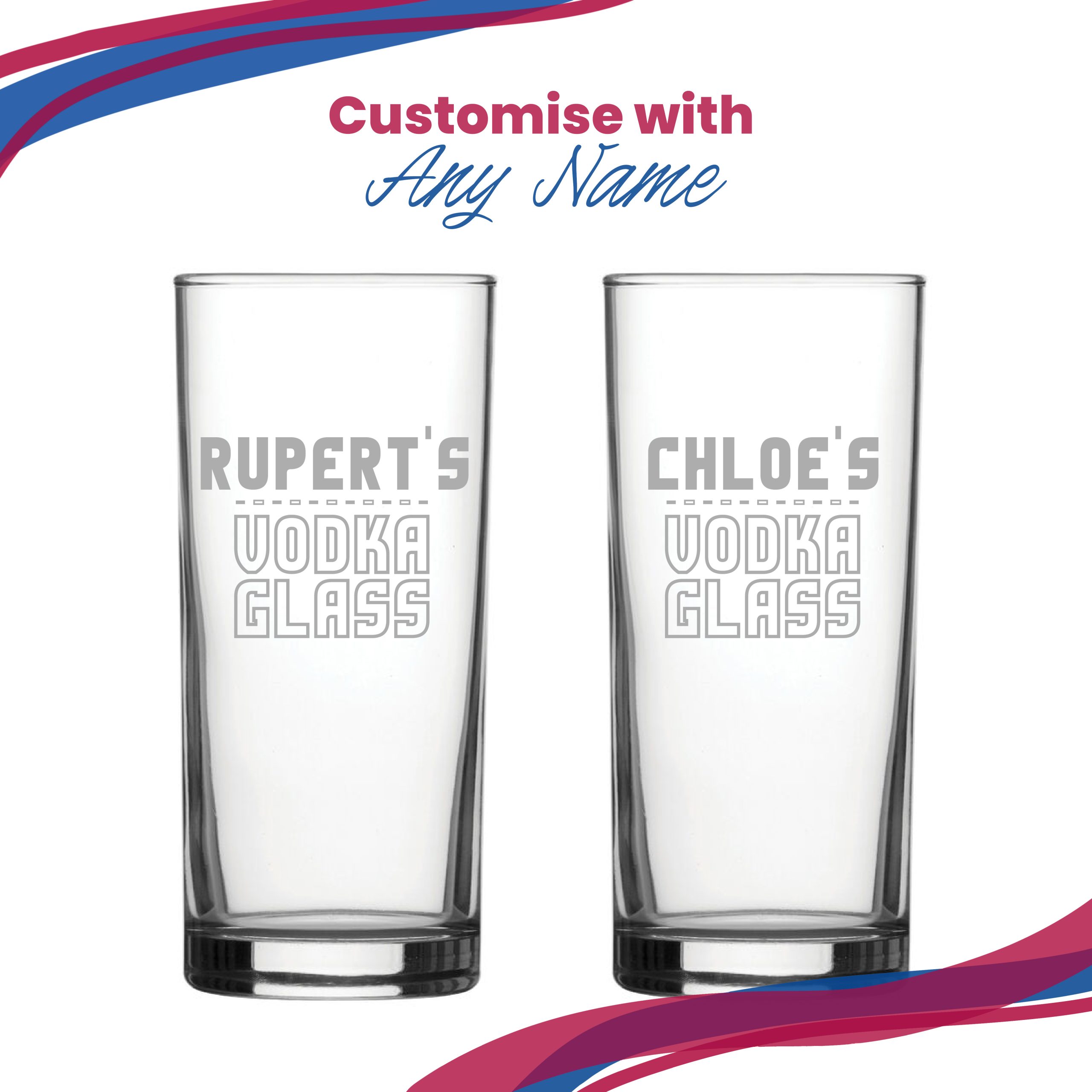 Personalised Engraved Vodka Hiball Glass with 'Name's Vodka Glass' Design - Image 5