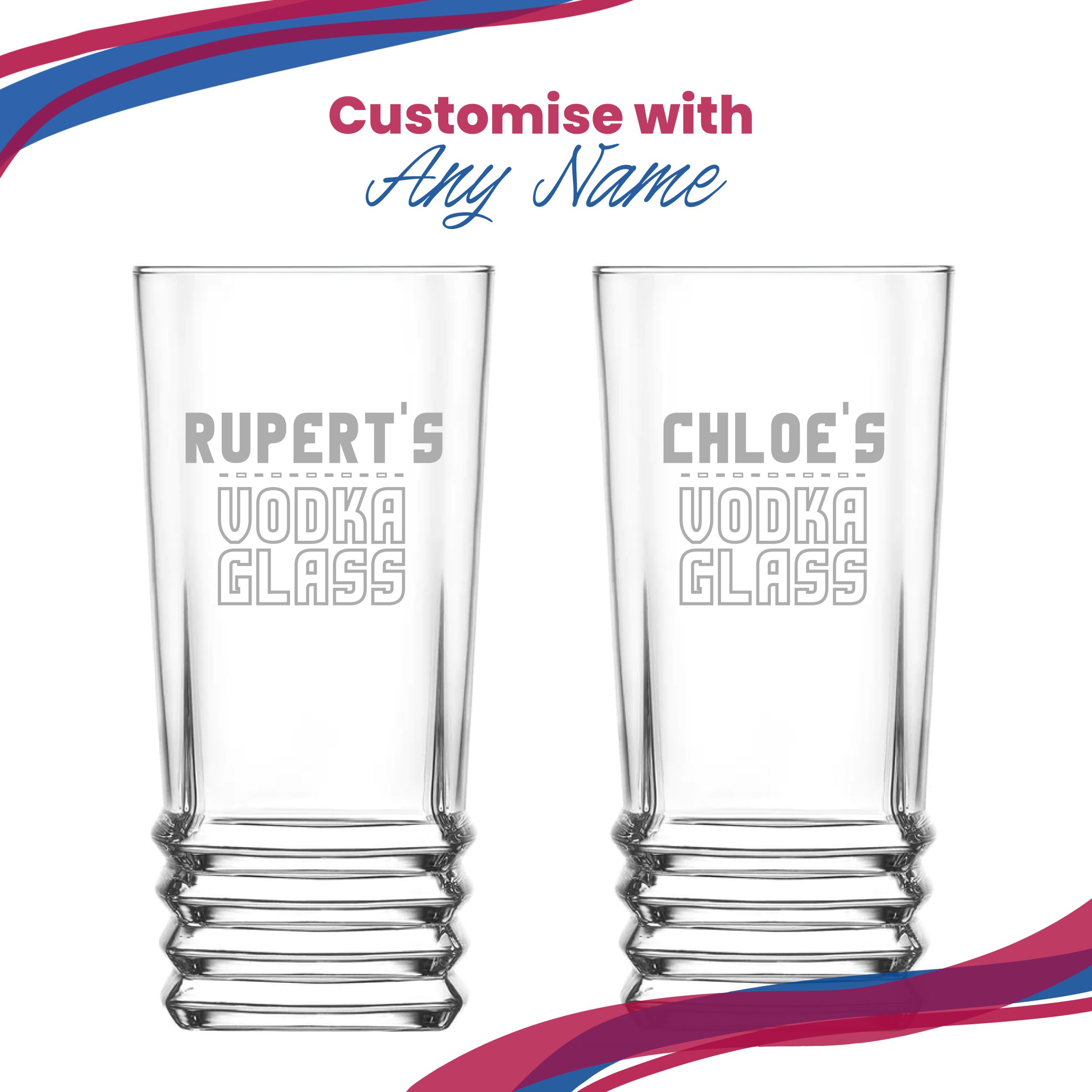 Personalised Engraved Vodka Elegan Hiball with 'Name's Vodka Glass' Design - Image 5