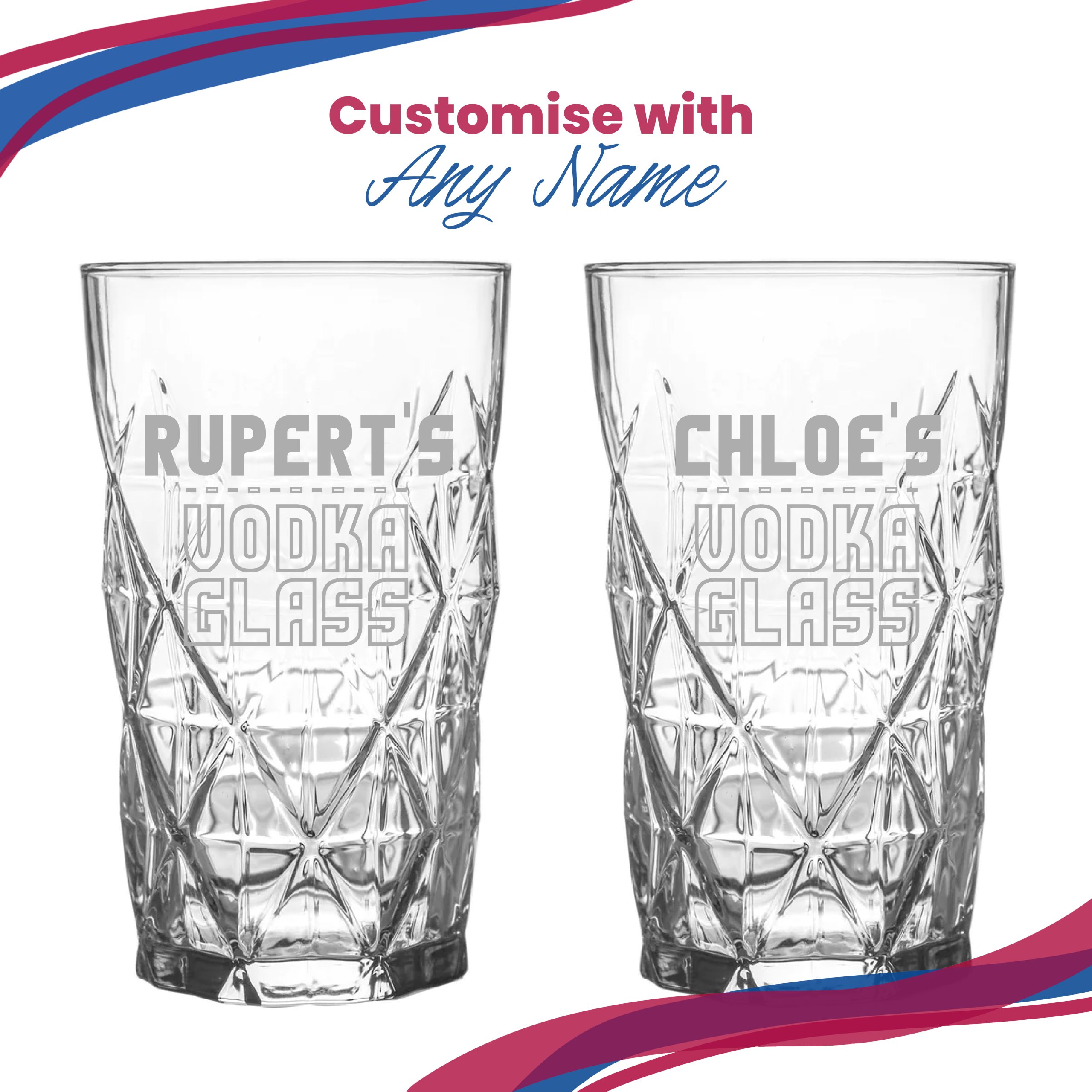 Personalised Engraved Vodka Keops Hiball with 'Name's Vodka Glass' Design - Image 5