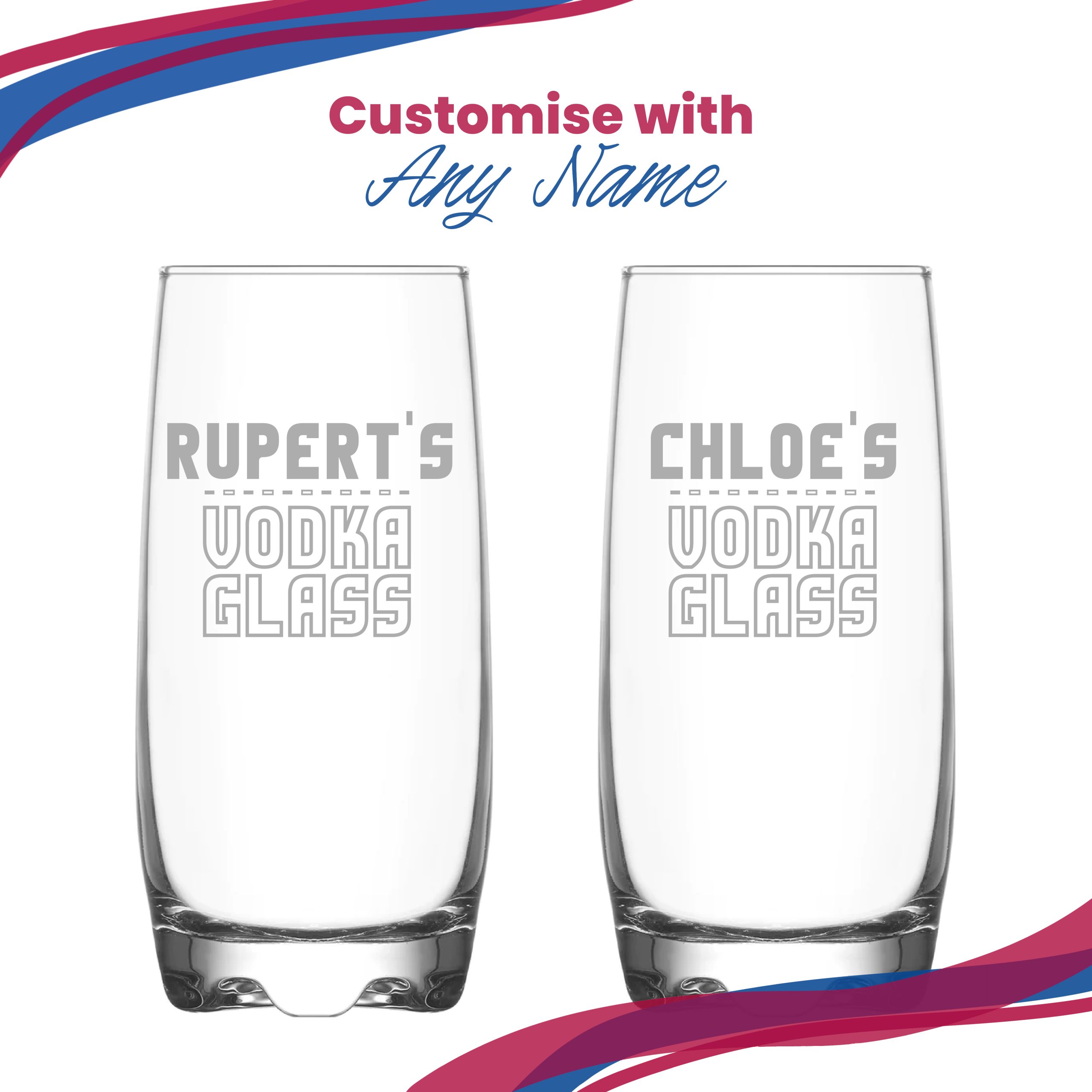 Personalised Engraved Vodka Adora Hiball with 'Name's Vodka Glass' Design - Image 5