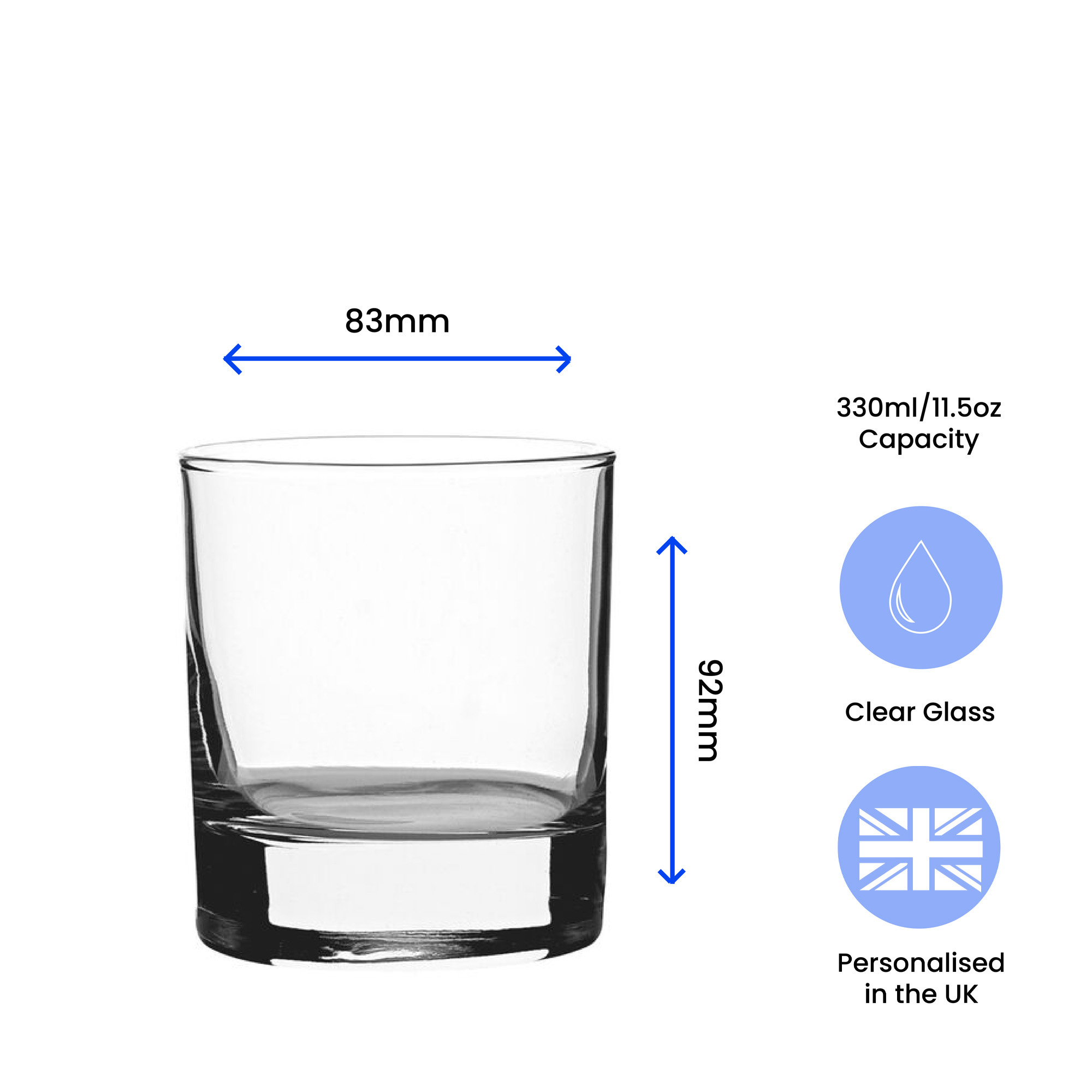 Personalised Engraved Vodka Short Tumbler with 'Name's Vodka Glass' Design - Image 6