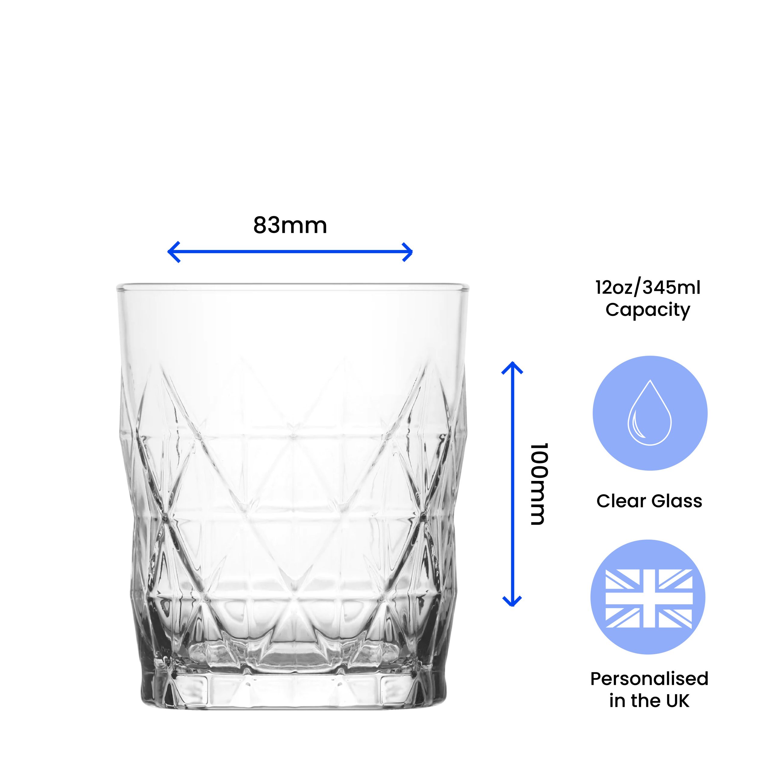 Personalised Engraved Vodka Short Keops Tumbler with 'Name's Vodka Glass' Design - Image 6