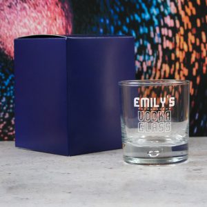 Personalised Engraved Vodka Bubble Tumbler with 'Name's Vodka Glass' Design
