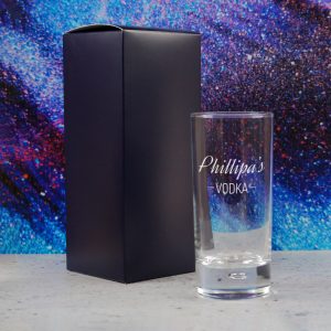 Personalised Engraved Novelty Vodka Bubble Hiball with 'Name's Vodka' Design