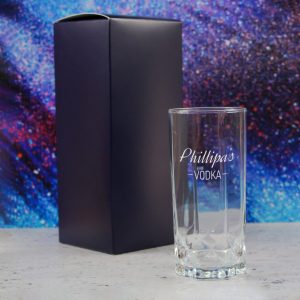 Personalised Engraved Novelty Vodka Future Hiball with 'Name's Vodka' Design