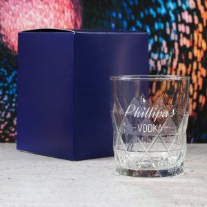Personalised Engraved Novelty Vodka Keops Tumbler with 'Name's Vodka' Design