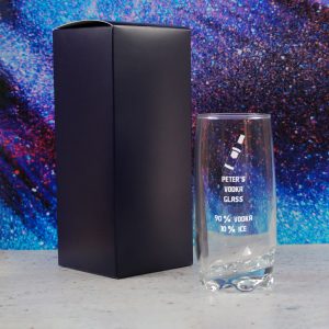 Personalised Engraved Vodka Adora Hiball with 'Name's Vodka Glass and Mixer' Design