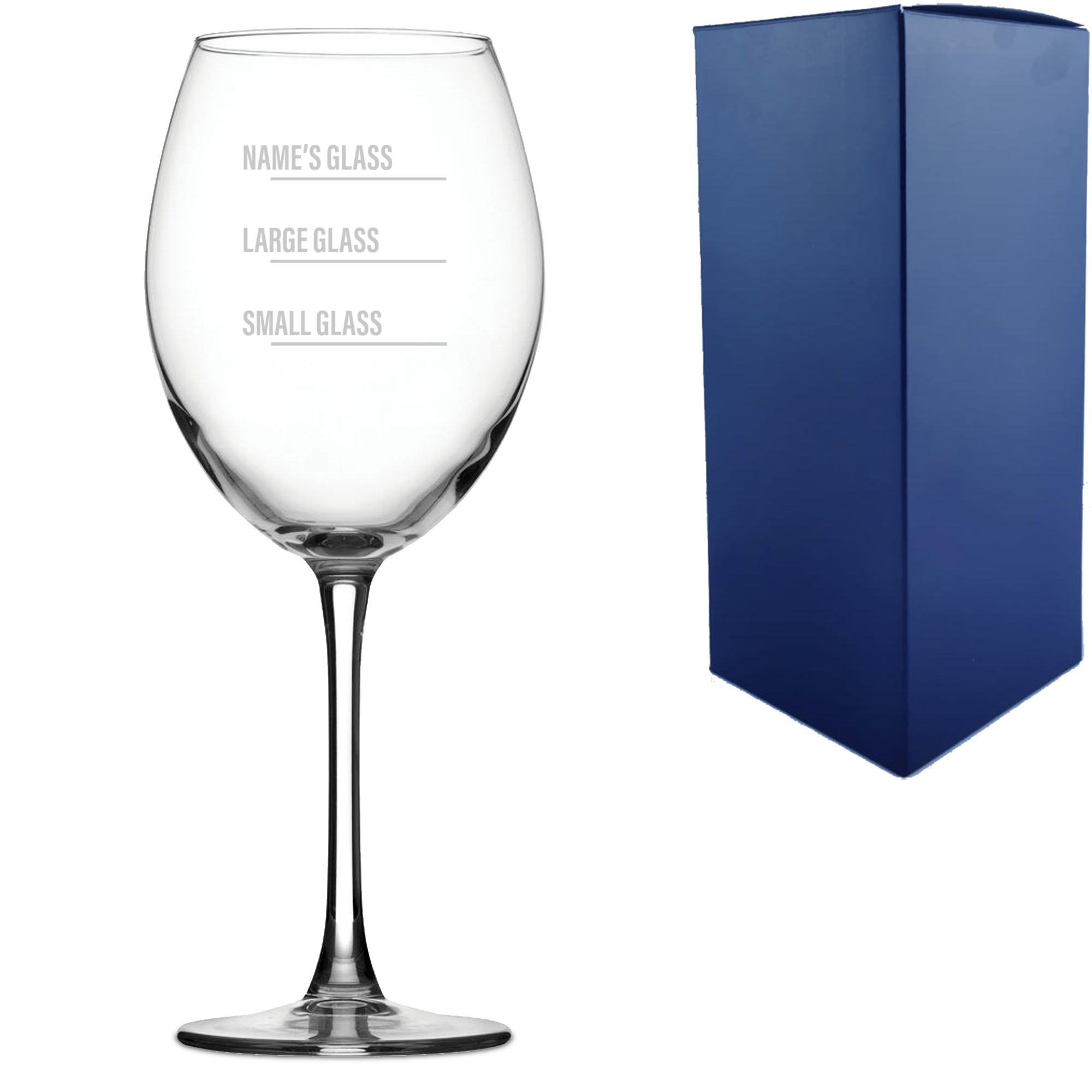 Personalised Engraved Enoteca Wine Glass with Name's Glass Bold Measurements Design, Customise with Any Name - Image 3