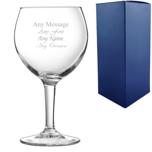 Engraved Party Gin Balloon Cocktail Glass, Personalise with Any Name or Message - Image 3