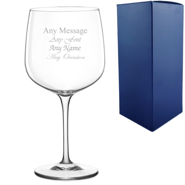 Engraved Premium Gin Balloon Cocktail Glass, Personalise with Any Name or Message - Image 3