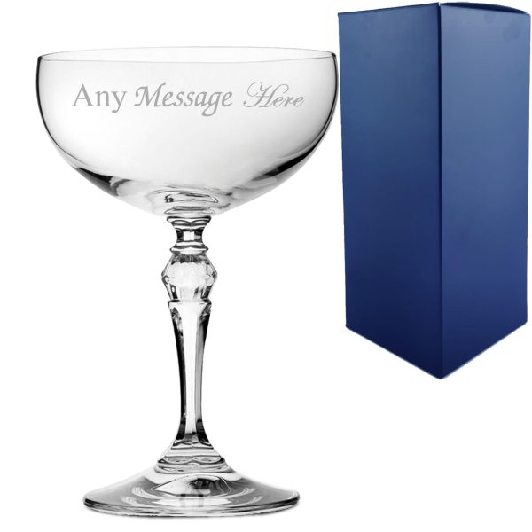 Engraved Charleston Cocktail Champagne Coupe, Personalise with Any Name or Message - Image 3