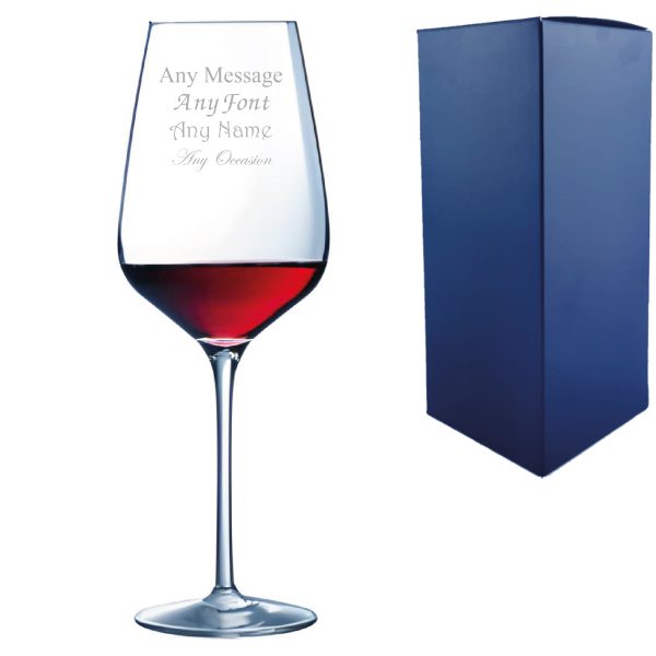 Engraved Crystal Wine Glass, Sublym Large 550ml Glass, Gift Boxed - Image 3