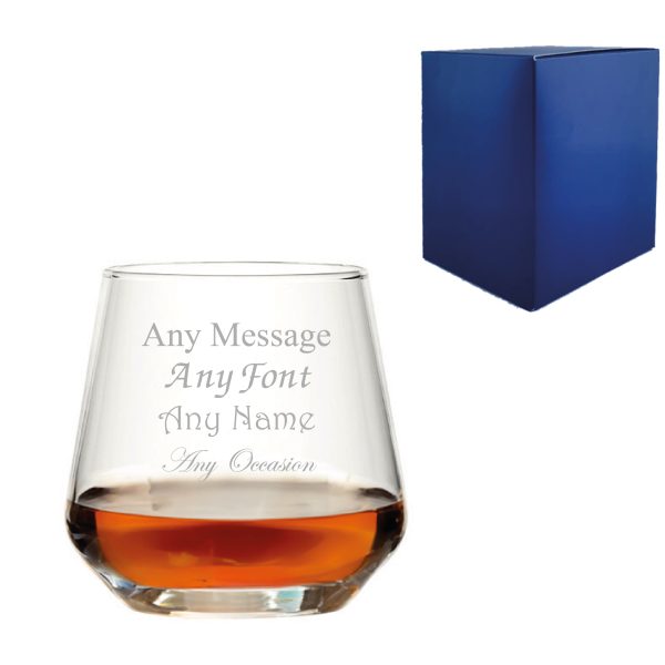 Engraved Whisky Glass, Allegra 340ml Tumbler, Gift Boxed - Image 3