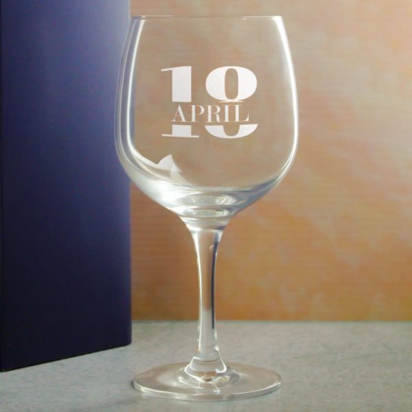 Engraved Spanish Gin Copa Balloon Cocktail Glass with Name in 18 Design - Image 4