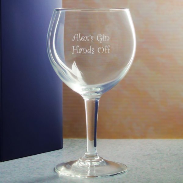 Engraved Party Gin Balloon Cocktail Glass, Personalise with Any Name or Message - Image 4