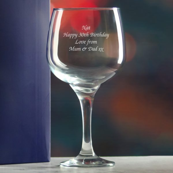Engraved Combinato Gin Balloon Cocktail Glass, Personalise with Any Name or Message - Image 4