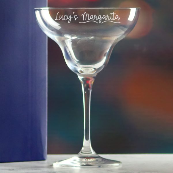Engraved Infinity Margarita Cocktail Glass with Name's Margarita Design, Personalise with Any Name - Image 4