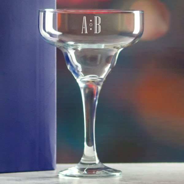 Engraved 295ml Margarita Cocktail Glass with Initials Design, Personalise with Any Name - Image 4