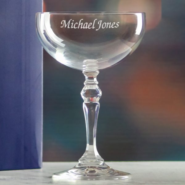 Engraved Charleston Cocktail Champagne Coupe, Personalise with Any Name or Message - Image 4