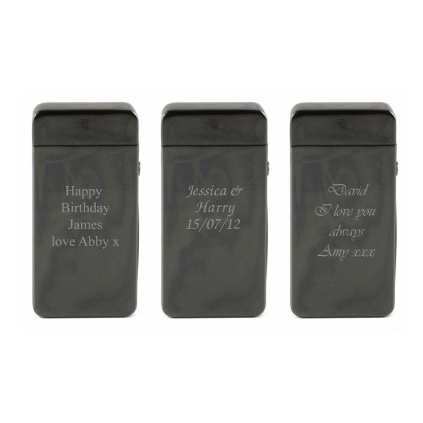 Engraved Electric Arc Lighter, Black, Any Message, Gift Boxed - Image 4