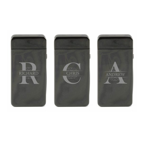 Engraved Electric Arc Lighter, Black, Any Letter, Gift Boxed - Image 4