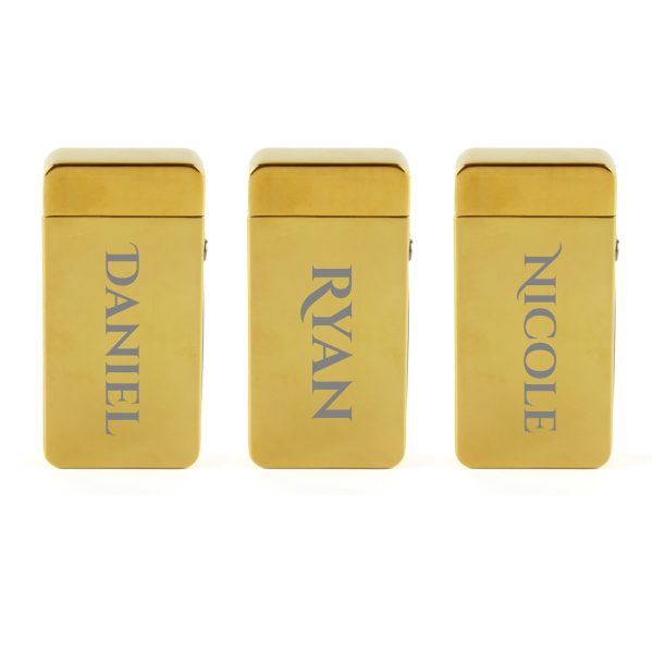 Engraved Electric Arc Lighter, Gold, Any Name, Gift Boxed - Image 4