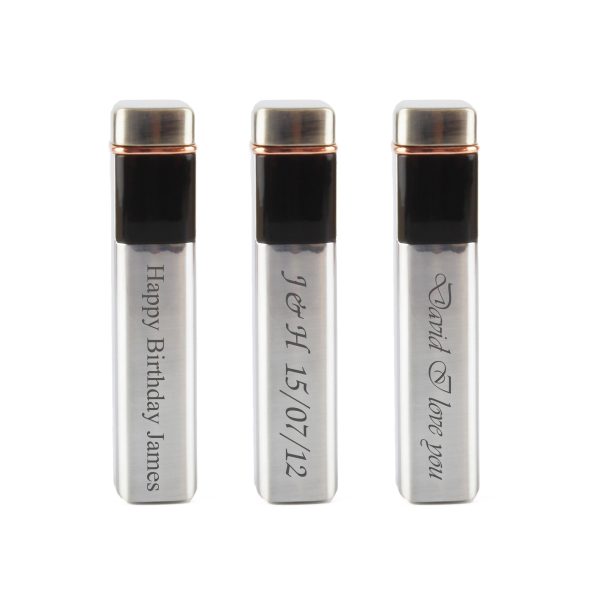 Engraved Slim Electric Lighter Silver Any Message Gift Boxed - Image 4