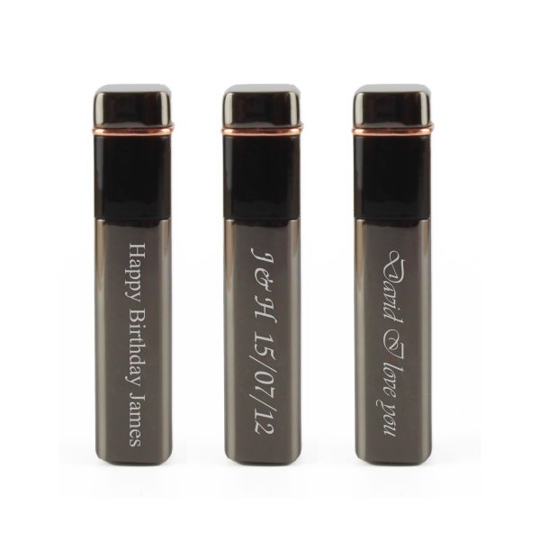 Engraved Slim Electric Lighter Black Any Message Gift Boxed - Image 4