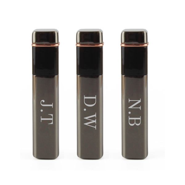Engraved Slim Electric Lighter Black Initials Gift Boxed - Image 4