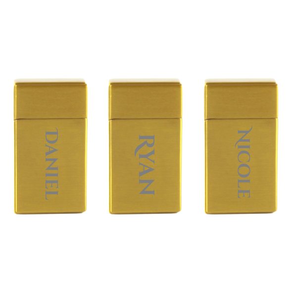 Engraved Jet Gas Lighter Gold Any Name Gift Boxed - Image 4