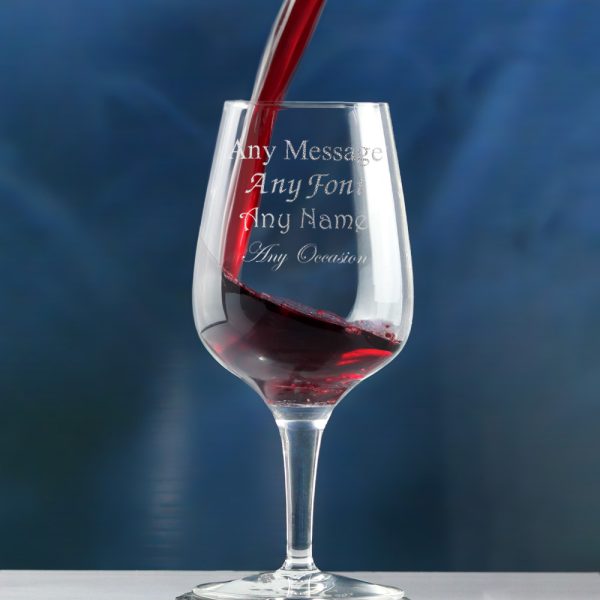 Engraved Crystal Wine Glass, Short Sublym 350ml Glass, Gift Boxed - Image 4