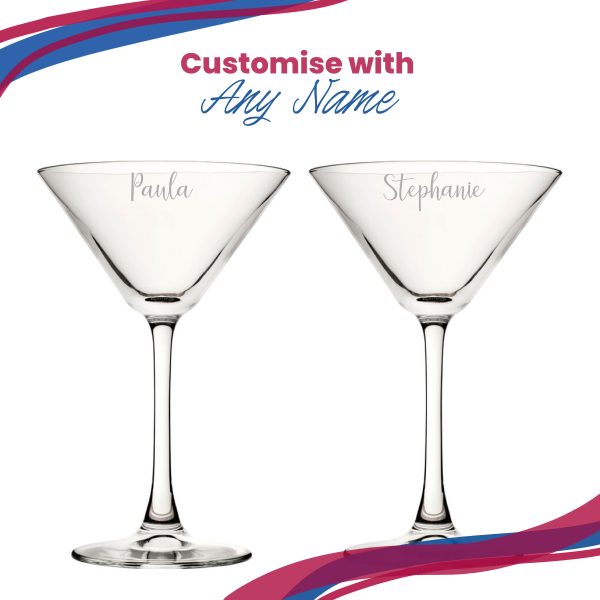 Engraved 7.5oz Enoteca Martini Cocktail Glass with Script Name, Personalise with Any Name - Image 5