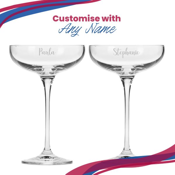 Engraved Crystal Infinity Cocktail Saucer with Script Name, Personalise with Any Name - Image 5