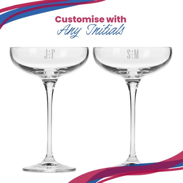 Engraved Crystal Infinity Cocktail Saucer with Initials Design, Personalise with Any Name - Image 5